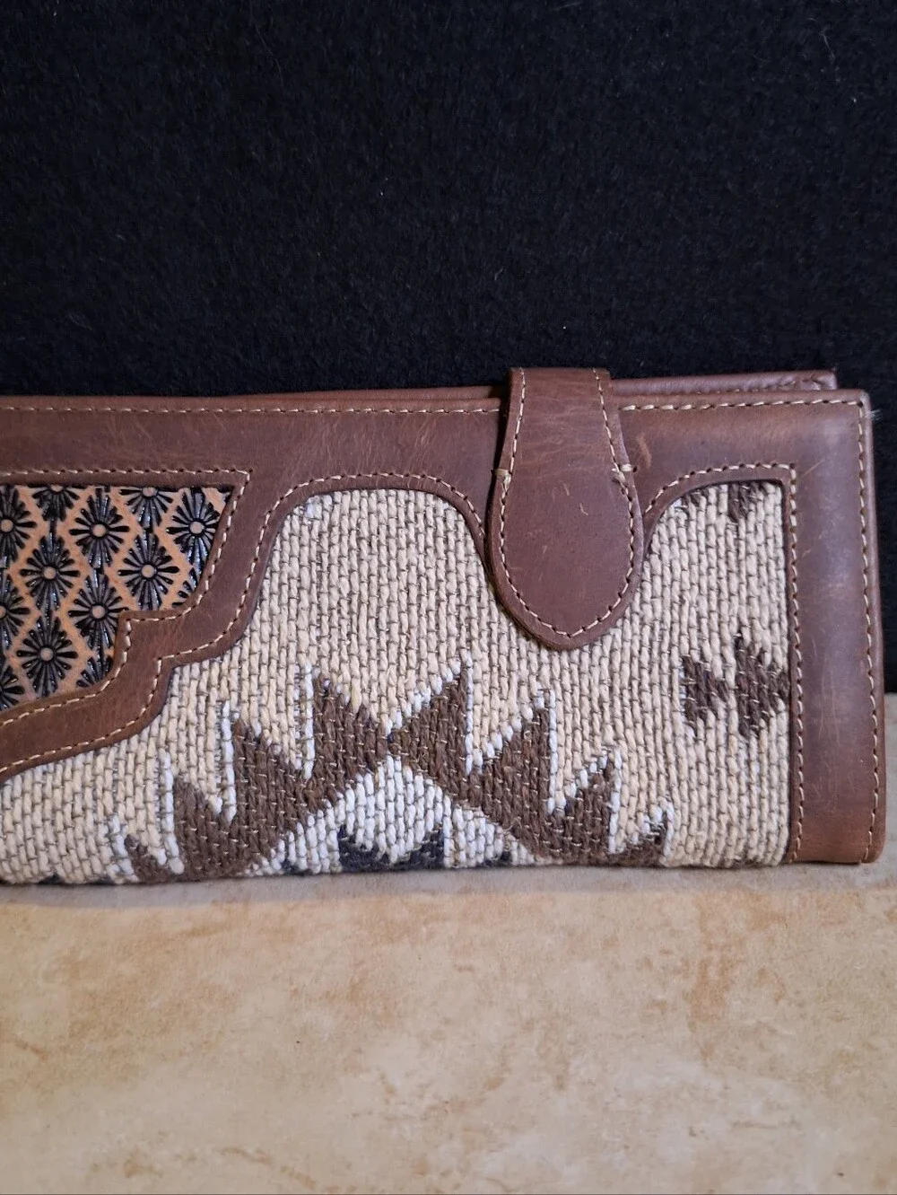Myra Brownie Dream Rug And Leather Wallet Slim Fold Snap Close Western  8